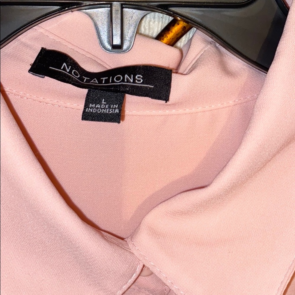 Notations Large Button Down Shirt, Convertible Sl… - image 5